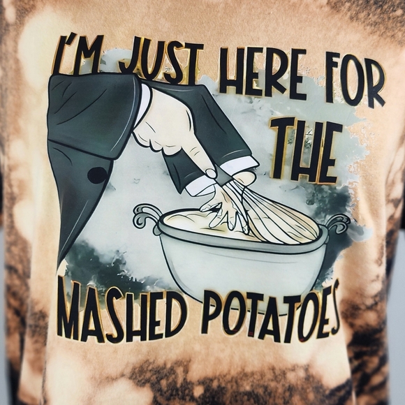 🥔 Gildan Scary Movie 2 mashed potatoes butler bleached Thanksgiving tee - Picture 4 of 12